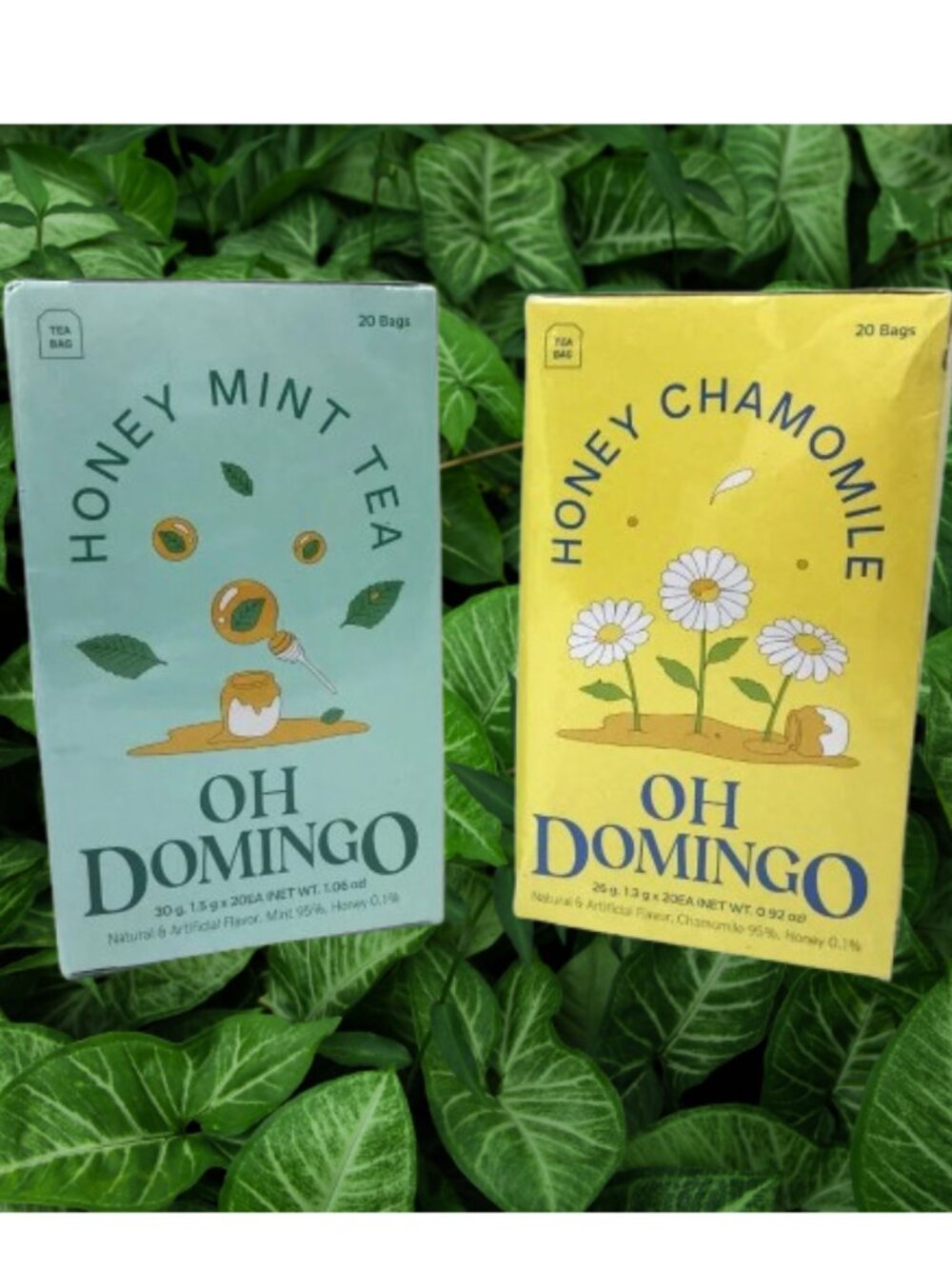 Oh Domingo Herbal Tea Honey Chamomile and Honey Mint 2 Boxes